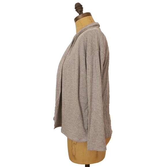 BB Dakota Short Open Cardigan Sweater Top XS Pockets Lightweight Heather Gray B5 - Picture 4 of 5